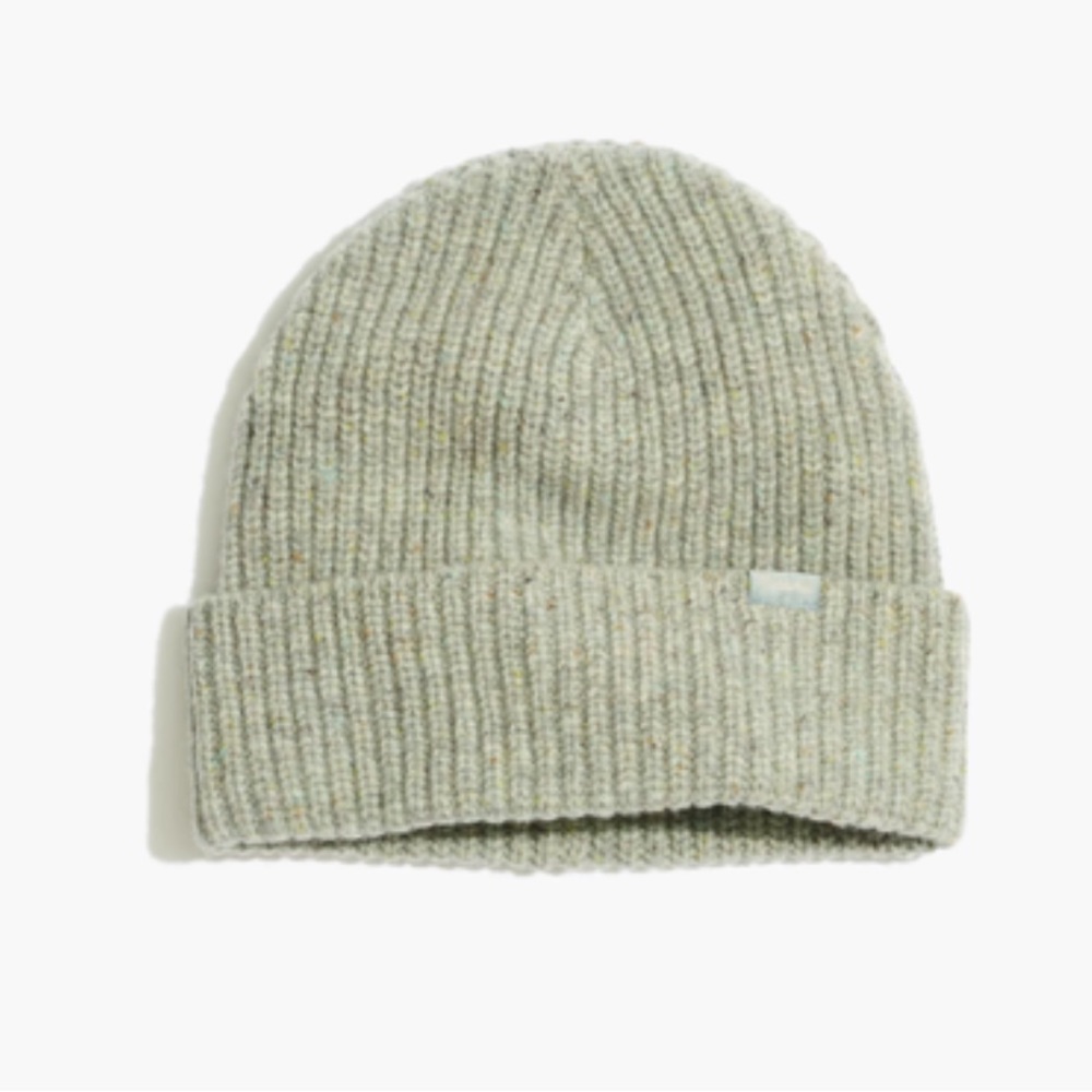 Madewell Chunky Merino Wool Cuffed Beanie in Pale Lemongrass